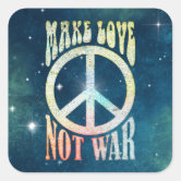 Make Love Not War Funny Rock Paper Scissors Game' Sticker