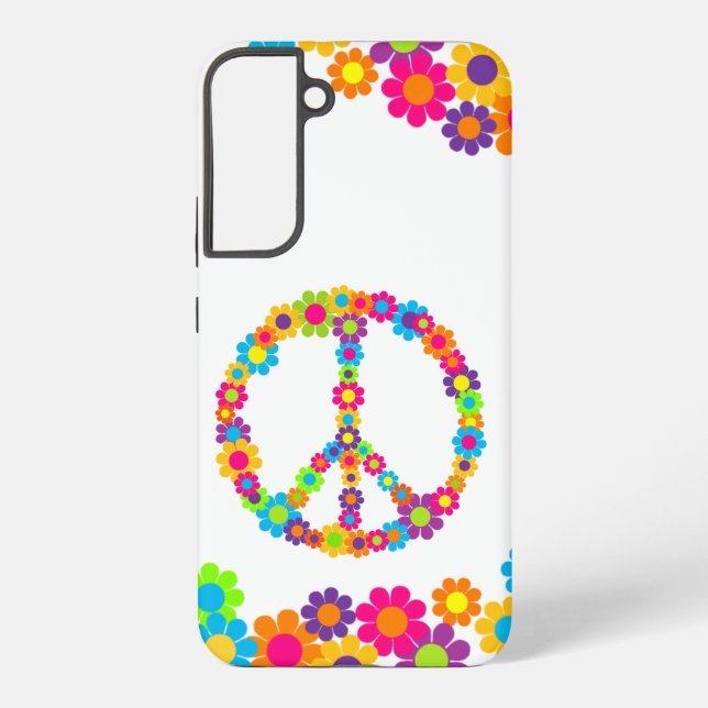 Flower Power Peace Samsung Galaxy Case (Back)