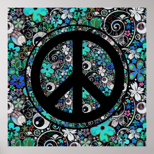 FLOWER POWER PEACE sign II  your background