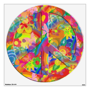 flower power PEACE symbol I Wall Sticker