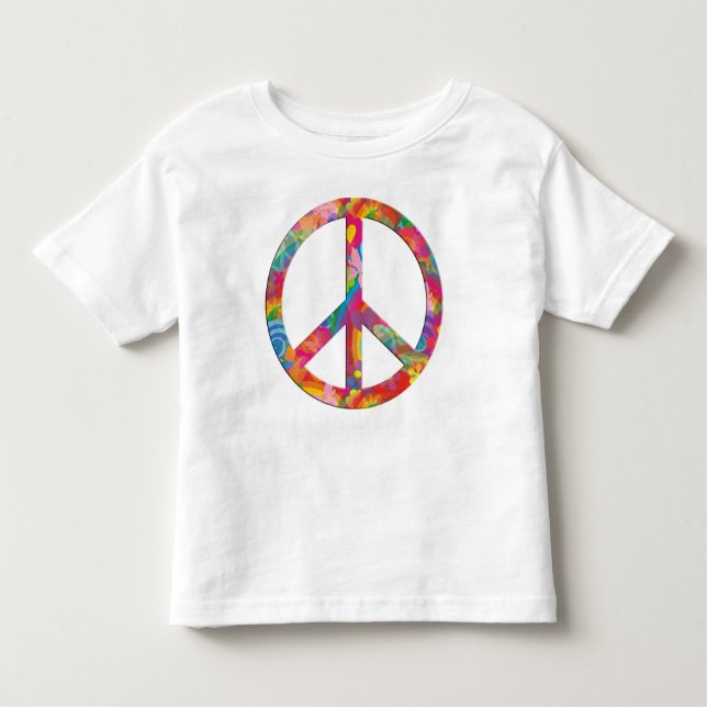 Flower Power Peace Toddler T-shirt (Front)