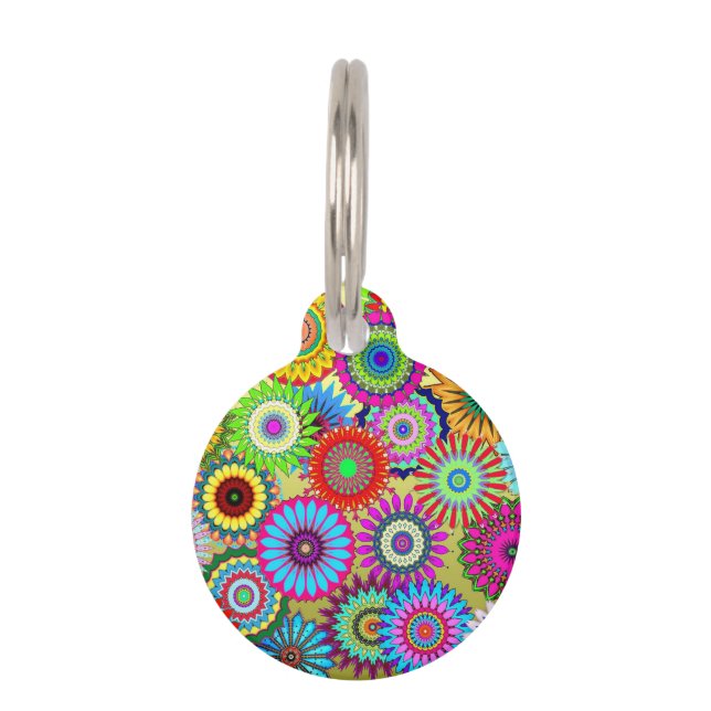 Flower Power Pet Tag (Front)