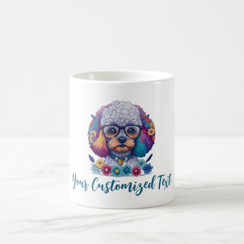 Flower Power Poodle Elegance  A Perfect Blend Coffee Mug