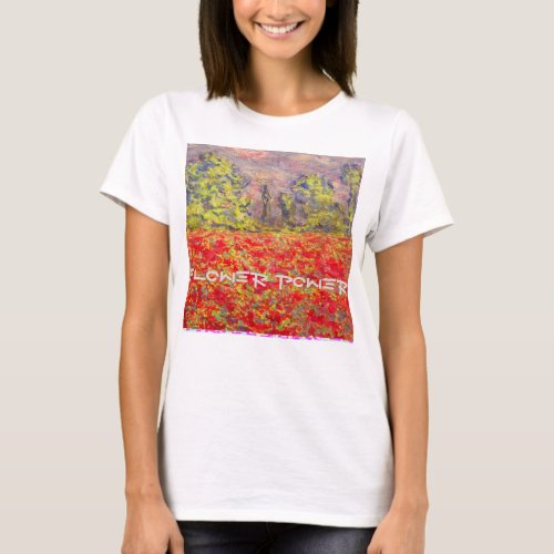 flower power poppy field T_Shirt