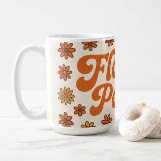 Flower Power Retro Mug – 70s Style Coffee Cup