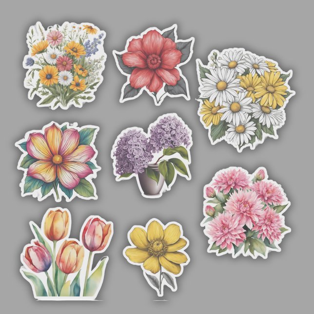 Flower Power Set Waterproof  Sticker (Creator Uploaded)