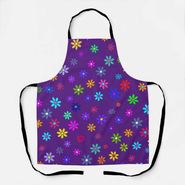 Flower Power Shower - colored pattern 1 Apron (Front)
