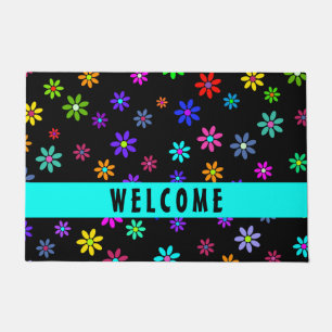 Flower Power Shower - colored pattern 1 Doormat