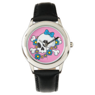 Flower Power Skull Watch
