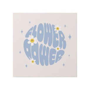 Flower Power Slogan Gallery Wrap