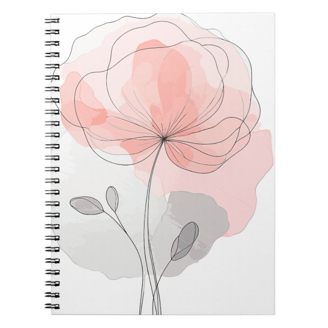 Flower Power Spiral Block Notebook (Front)