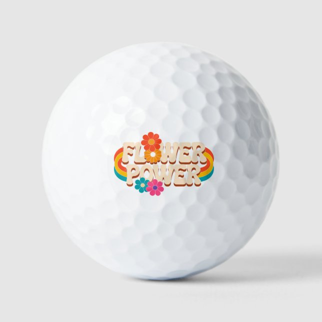 Flower Power Spring Vibes – Cute & Colorful  Golf Balls (Front)