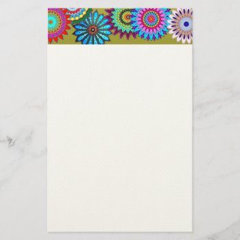 Flower Power Stationery by zzl_157558655514628 at Zazzle