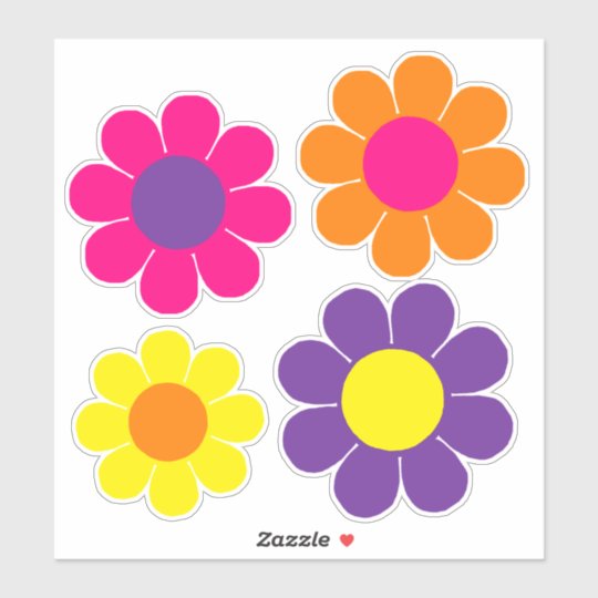 Flower Power Sticker Zazzle Com Flower Power Sticker Zazzle Com