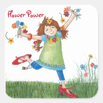 Flower Power Stickers by Linorama at Zazzle