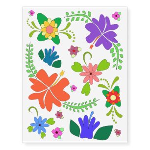 Flower Power Temporary Tattoos