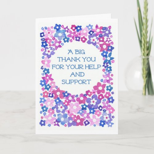 Flower Power Thank You for Help Greeting Card