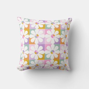 Flower power throw pillow