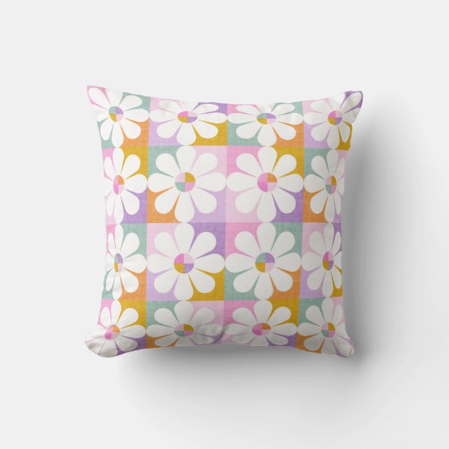 Flower power throw pillow (Front)
