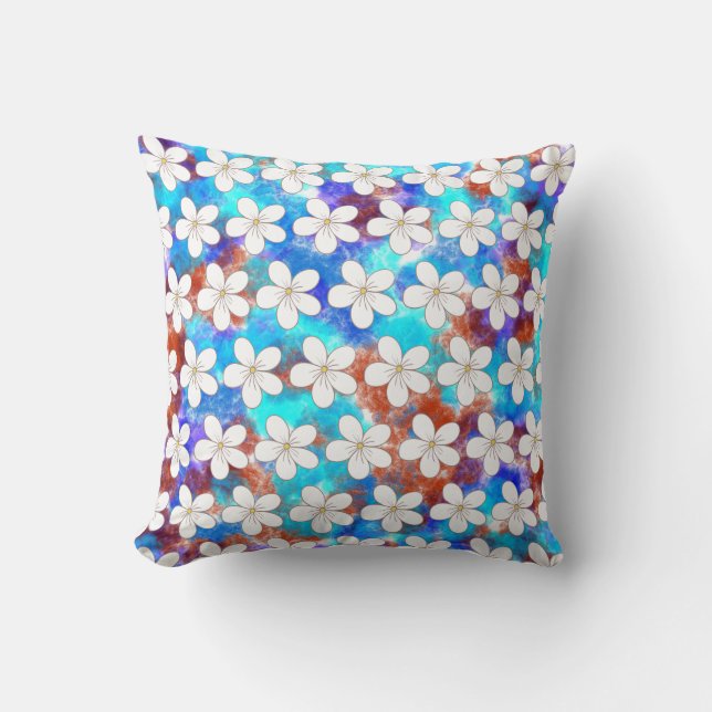 Flower Power Throw Pillow (Front)