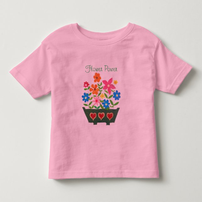 'Flower Power' Toddler T-shirt (Front)