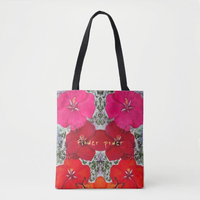 Flower Power  Tote Bag (Front)