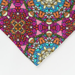 Flower Power V Garden Groovy Fleece Blanket
