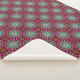 Flower Power V Garden Groovy Sherpa Blanket
