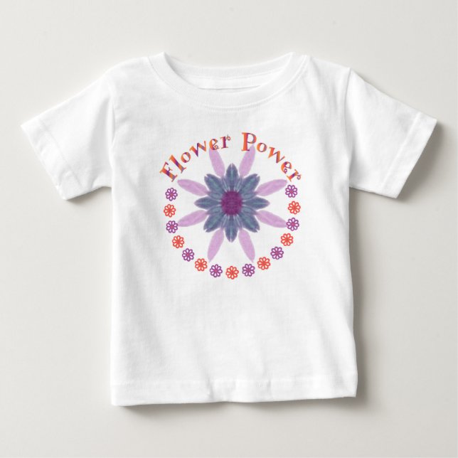 Flower Power Violet Baby T-Shirt (Front)