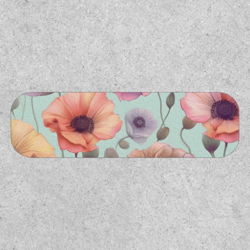 Flower power with pastel poppy patterns patch