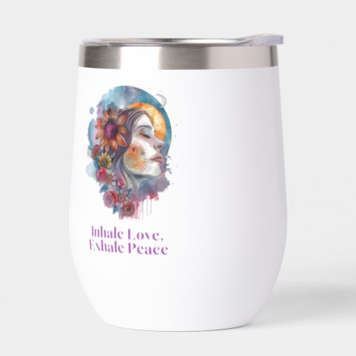 Flower Power Woman Thermal Wine Tumbler