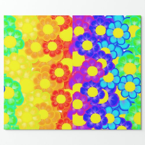 flower power wraping paper