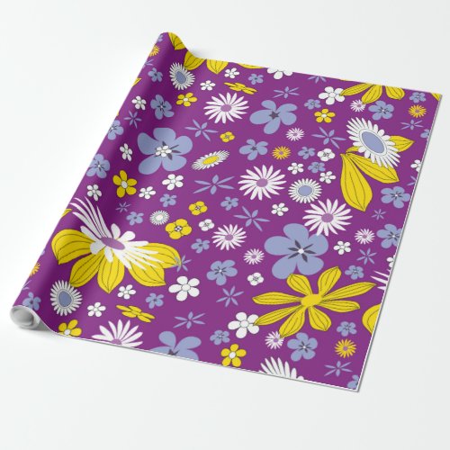 flower power wrapping paper