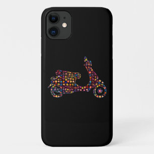 Flower Powered Motor-Scooter Motorcycle iPhone 11 Case