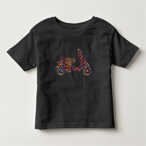 Flower Powered Motor_Scooter Motorcycle Toddler T_shirt