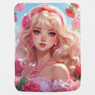 Flower princess baby blanket
