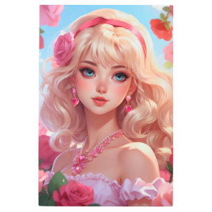 Flower princess  metal print