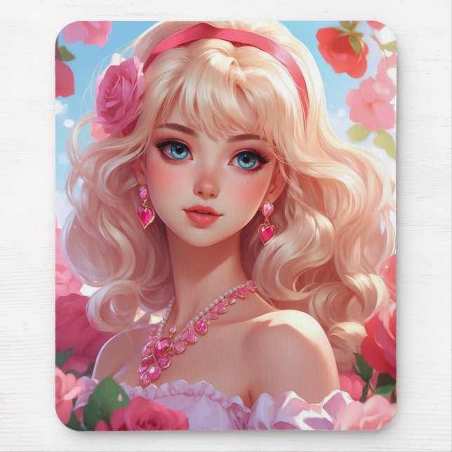 Flower princess  mouse pad (Front)