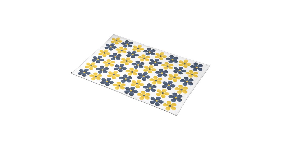 Flower Print Cloth Placemat Zazzle