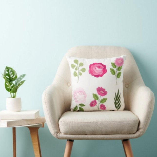 Flower print Modern pillow  (Creator Uploaded)