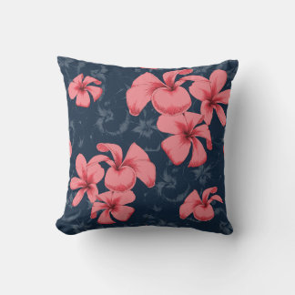 Flower print pillow
