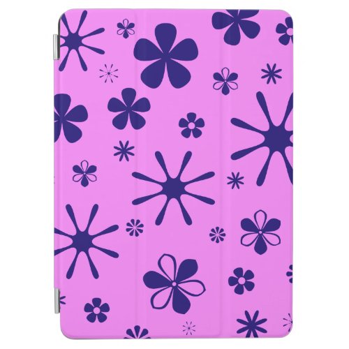 Flower Print Pink and Blue iPad Air Cover