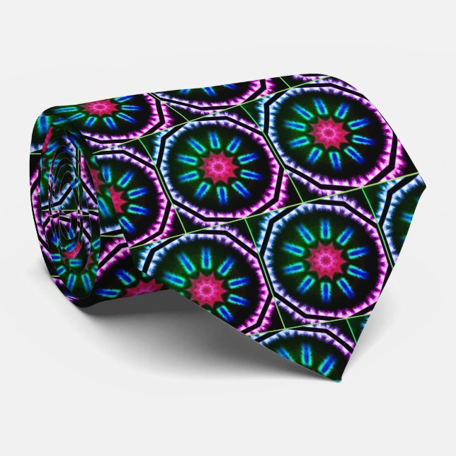 Flower Print Tie (Rolled)