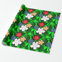 Flower print wrapping paper