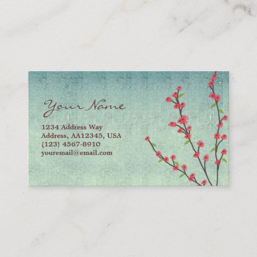 Customizable Flower Profile Card Business Cards