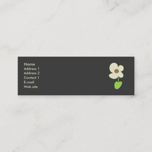 Flower Profile Card - Social Networking Card Business Card Template