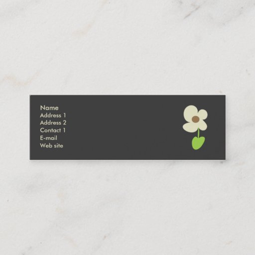 Customizable Flower Profile Card - Social Networking Card Business Card Template