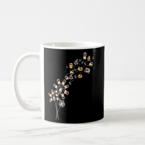Flower Pug Dogs Dandelion Animal  Coffee Mug