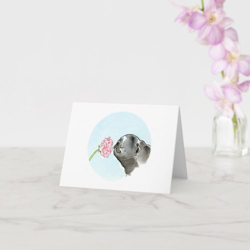 Flower Pugs Tulip Angelique Card