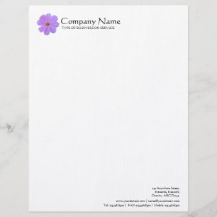 Flower - Purple Cosmos Letterhead